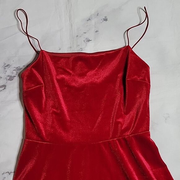 Urban Outfitters Red Velvet Dress - Picture 2 of 5